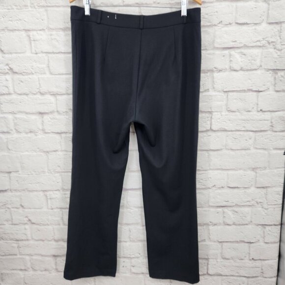 J. McLaughlin Black Straight Leg Slit Ankle Pants Trouser Size 12 - Picture 5 of 16